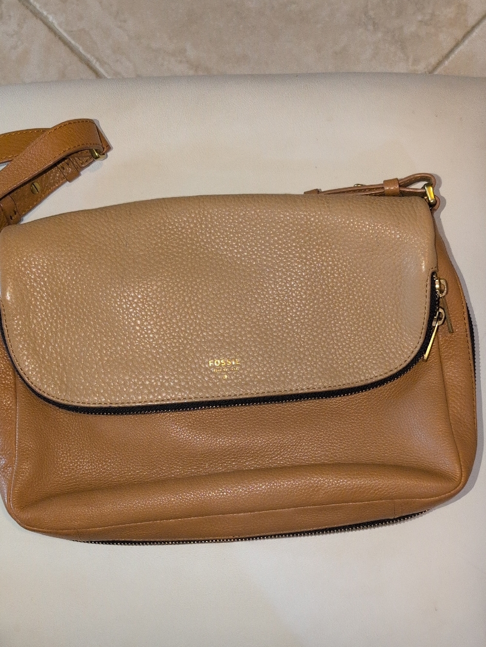 Fossil Preston Pebbled Leather Flap Crossbody Bag Limited Edition Run